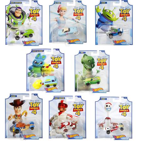 Hot Wheels Toy Story 4 Personagens Carros 8ct Set Disney Woody
