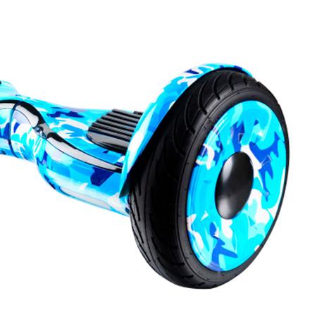 Imagem de Hoverboard Original 10 Polegadas Azul Camuflado Skate Elétrico Led Bluetooth Bolsa