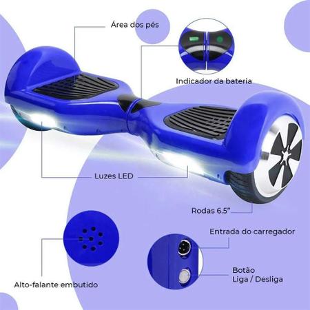 Hoverboard Scooter El trico Foston azul 3000s Bluetooth 6 5