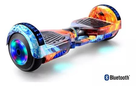 Skate Elétrico Hoverboard 6,5 Led Alça Grande Fogo Água 27100