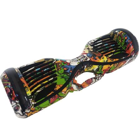 Hoverboard Skate Elétrico 6.5'' Fogo e Água com LED e Bluetooth em