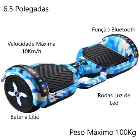 Hoverboard Skate Elétrico Smart Balance Wheel 6.5 Polegadas com