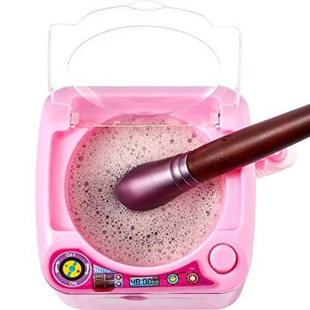 Imagem de Hsei Mini Maquiagem Pincel Limpador Dispositivo Plástico Elétrico Máquina de Lavar Automática Esponja Brinquedo de Limpeza para Meninas Senhoras