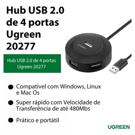 HUB USB UGREEN 20277, 2.0