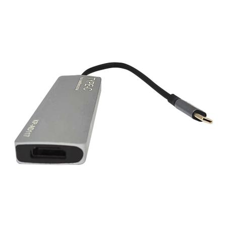 Imagem de Hub Tipo-c Multifuncional 5x1 Hdmi, Usb 2.0 E 3.0 Knup KP-AD117 Com Leitor De Cartão Sd