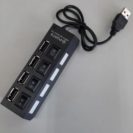 Hub Usb Multiplicador 4 Puertos Usb Luz Led Pc Notebook