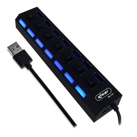 Imagem de Hub Usb 7 Portas 2.0 Com Interruptor Hb-t57 Knup