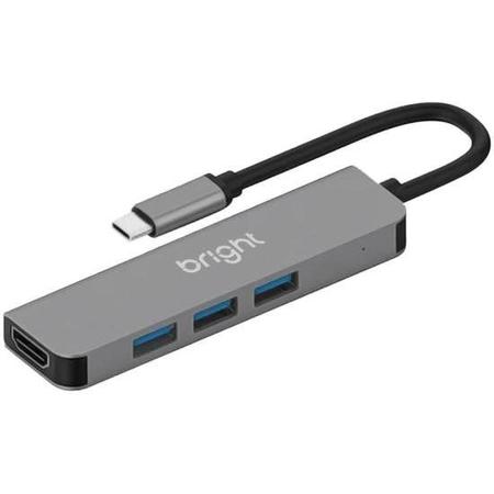 Imagem de Hub USB Bright HDMI 4k Com 3 Portas F002