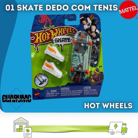 Hot Wheels Skate de Dedo com Tenis HGT46 - Mattel - Patins 4 Rodas Infantil  - Magazine Luiza