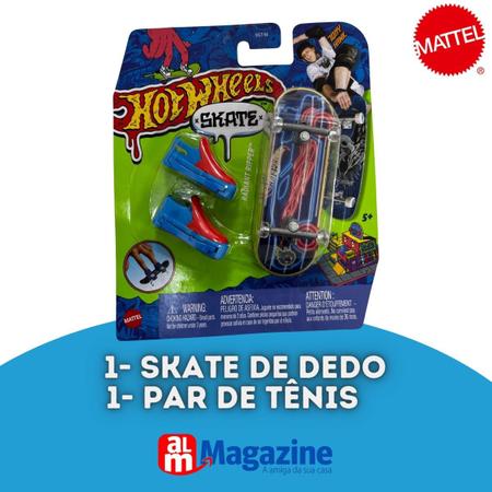 Hot Wheels Skate de Dedo com Tenis HGT46 - Mattel - Patins 4 Rodas Infantil  - Magazine Luiza