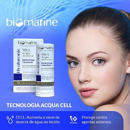Imagem de Hyaluronic Stick Aqua, Biomarine, BastãoAntiage Concentrado 11X Acido Hialuronico 12G