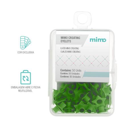 Imagem de Ilhós Mimo Creating Estrela Verde Abacate 4,5mm 50 Unidades