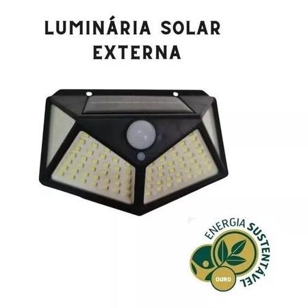 Imagem de Iluminação Inteligente: Luminária Solar 100 LED com Sensor