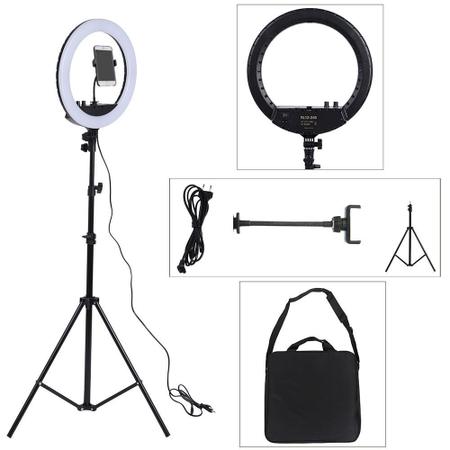 Imagem de Iluminador Foto Com Tripe Ring Light Kit Youtuber Celular