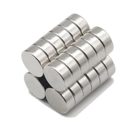 Ímã de Ferrite Ø10 x 3 mm anisotrópico - 10 pçs