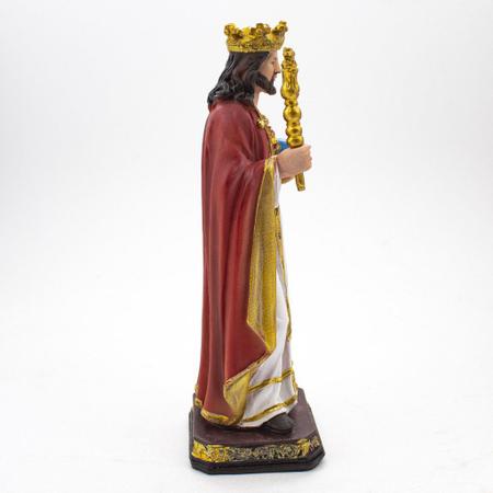 Imagem de Imagem Cristo Rei Importado Resina 20 cm