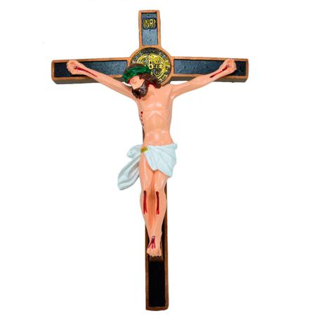 Imagem de Imagem Crucifixo medalha de São Bento 40Cm - Inquebrável