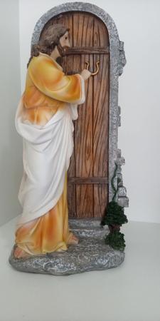 Imagem Jesus Bate à Porta c/ Luz Importado Resina 30 cm - Amém decoração  religiosa