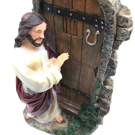 Imagem Jesus Batendo na Porta 21 Cm Inquebrável - Procade Artigos Religiosos