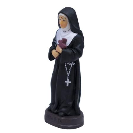 Imagem de Imagem Estátua Santa Rita Pequena 8cm - Enfeite Resina