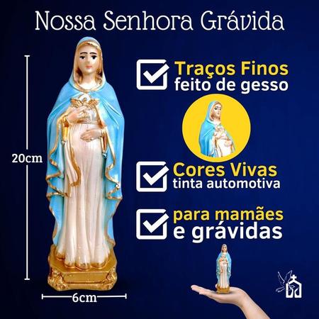 Imagem de Imagem Maria Grávida Nossa Senhora Aparecida Gestante 20cm