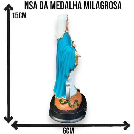 Imagem de Imagem Nossa Senhora da Medalha Milagrosa 15cm Resina