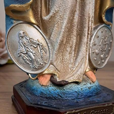 Imagem de Imagem Nossa Senhora Das Graças da Medalha Milagrosa 30cm Barroca Resina