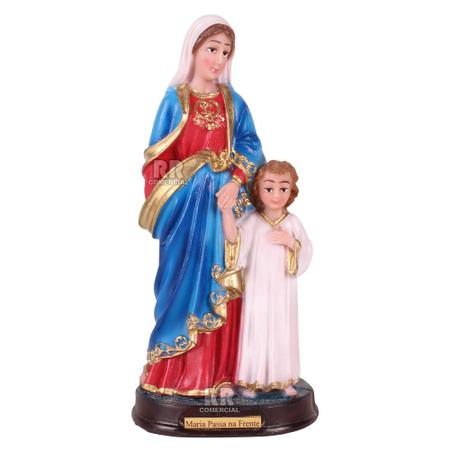 Imagem Nossa Senhora Maria Passa na Frente em Resina 20 cm - RR Atacado Imagem de Imagem Nossa Senhora Maria Passa na Frente em Resina 20 cm