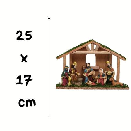 Imagem de Imagem Presepio Sagrada Família 8 Figuras 25X17 Cm Natal U