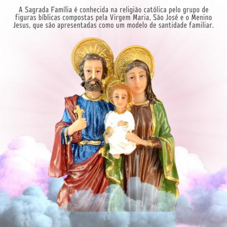 Imagem de Imagem Sagrada Família 13,5x5cm- Resina- Ref:15030