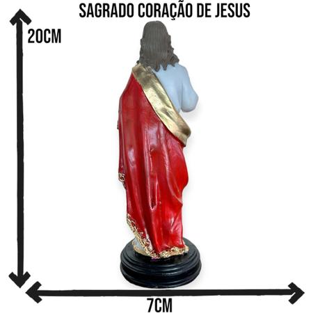 Imagem de Imagem Sagrado Coração De Jesus 20cm Resina
