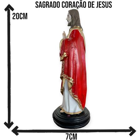 Imagem de Imagem Sagrado Coração De Jesus 20cm Resina