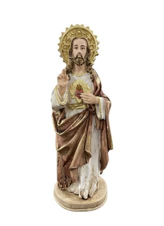 Imagem de Imagem Sagrado Coração De Jesus 22 Cm Estátua Barroca