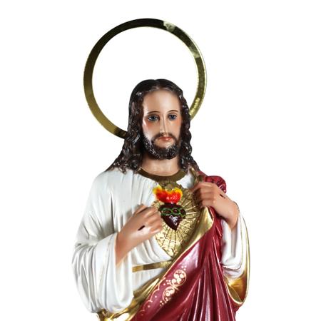 Imagem de Imagem Sagrado Coração de Jesus 30cm Original Artesanato Costa Durata