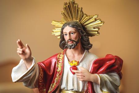 Imagem de Imagem Sagrado Coração De Jesus 60cm Resina Grande Importado
