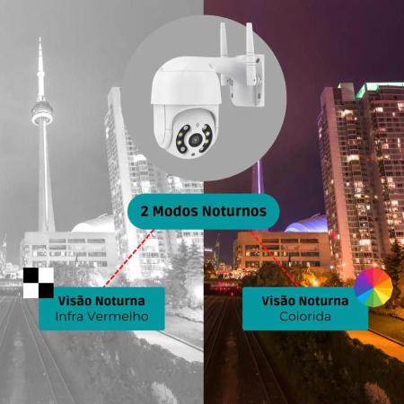 Imagem de Imagens nítidas dia e noite: Câmera de Segurança WiFi com visão colorida e noturna Full HD