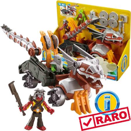 Imagem de Imaginext Raro Veículo Medieval Serpente com 2 Bonecos e Acessórios - Mattel BFR69