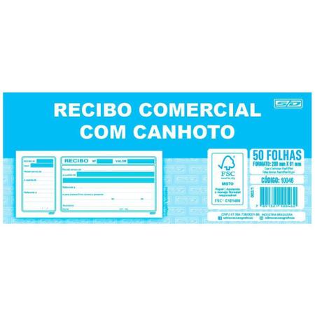 Imagem de Impresso Recibo Comercial com Canhoto 50F (17891321100469)
