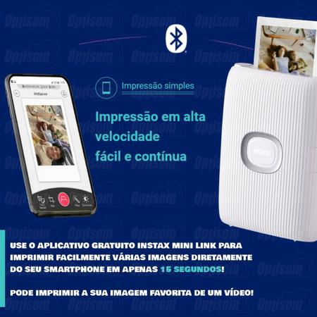 Imagem de Impressora Bluetooth Fujifilm Instax Mini Link 2 Clay White Para Smartphone + 20 Fotos