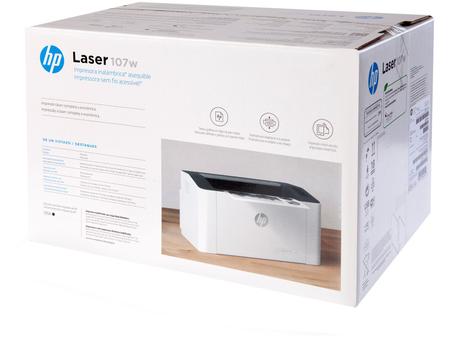 Imagem de Impressora HP Laser 107W Preto e Branco Wi-Fi
