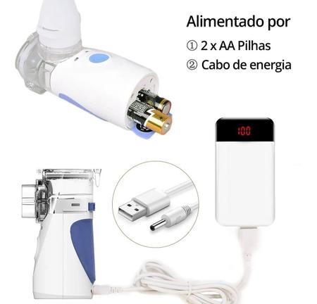 Imagem de Inalador Portátil Mesh Nebulizador Compacto Sem Fio Portátil