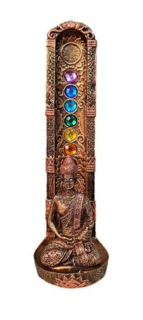 INCENSARIO Buda Hindu Meditando Tibetano Vertical 7 chakras - Hp Decor Imagem de INCENSARIO Buda Hindu Meditando Tibetano Vertical 7 chakras
