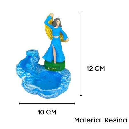 Imagem de Incensário Cascata Cigana em Resina 12 cm  - Selecione a Cor