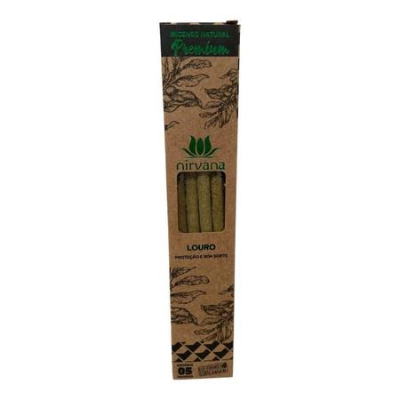 Imagem de Incenso Natural Nirvana Louro Premium 12 Cxs Com 5 Varetas