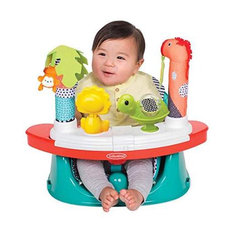 Imagem de Infantino 3-em-1 Booster Seat  Assento de atividade para bebê  Assento de reforço para  de mesa de jantar Bandeja removível