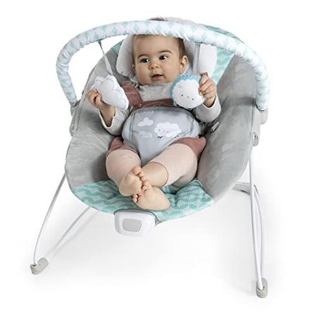 Imagem de Ingenuidade Bouncity Bounce Deluxe Bouncer, Assento de bebê portátil saltitante com sobrecarga móvel, e vibração calmante