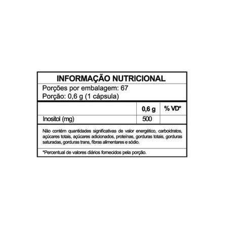 Imagem de Inositol 500 mg 67 cápsulas - Não contém Glutén - Mais vendido.