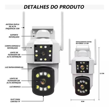 Imagem de Inovação Dupla: Câmera de Segurança IP WiFi com Duas Lentes Integradas