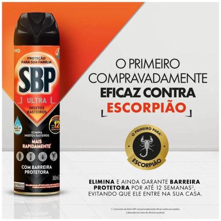 Imagem de Inseticida Aerossol Ultra Base Contra Insetos 360ml SBP