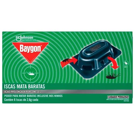 Imagem de Inseticida Iscas Mata Barata Baygon 6 Unidades